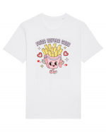 retro chic de Ziua Îndrăgostiților - Fries Before Guys Tricou mânecă scurtă Unisex Rocker