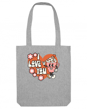 retro chic de Ziua Îndrăgostiților - I Love You Heather Grey