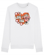 retro chic de Ziua Îndrăgostiților - I Love You Bluză mânecă lungă Unisex Rise