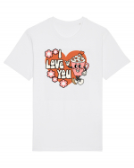 retro chic de Ziua Îndrăgostiților - I Love You Tricou mânecă scurtă Unisex Rocker