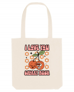 retro chic de Ziua Îndrăgostiților - I love You Cherry Much Sacoșă textilă