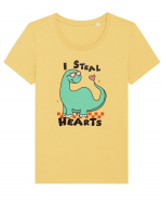 retro chic de Ziua Îndrăgostiților - I steal hearts Tricou mânecă scurtă guler larg fitted Damă Expresser