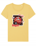 retro chic de Ziua Îndrăgostiților - Lips like sugar Tricou mânecă scurtă guler larg fitted Damă Expresser