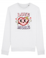 retro chic de Ziua Îndrăgostiților - Love More Bluză mânecă lungă Unisex Rise