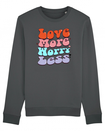 retro chic de Ziua Îndrăgostiților - Love more worry less Anthracite