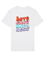 retro chic de Ziua Îndrăgostiților - Love more worry less Tricou mânecă scurtă Unisex Rocker