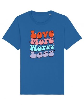 retro chic de Ziua Îndrăgostiților - Love more worry less Royal Blue