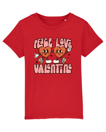 retro chic de Ziua Îndrăgostiților - Peace Love Valentine Red