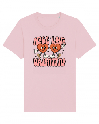 retro chic de Ziua Îndrăgostiților - Peace Love Valentine Cotton Pink