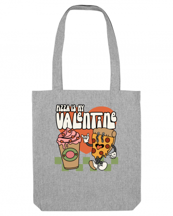 retro chic de Ziua Îndrăgostiților - Pizza Is My Valentine Heather Grey