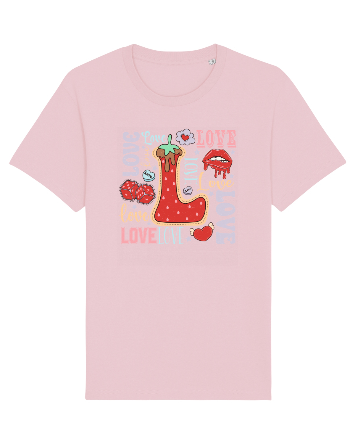 Tricou mânecă scurtă Unisex Rocker Cotton Pink