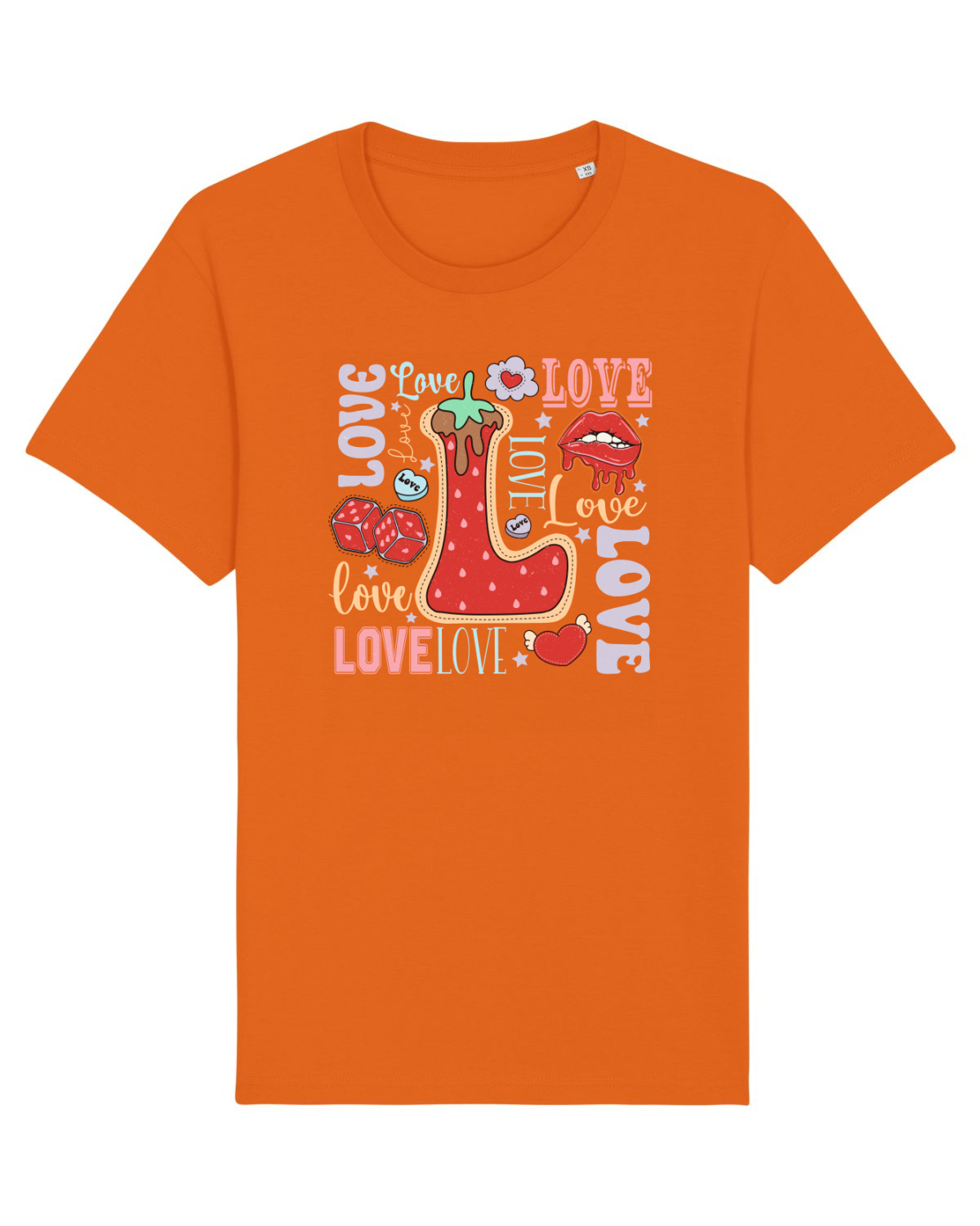 Tricou mânecă scurtă Unisex Rocker Bright Orange