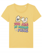 retro chic de Ziua Îndrăgostiților - You are my missing piece Tricou mânecă scurtă guler larg fitted Damă Expresser