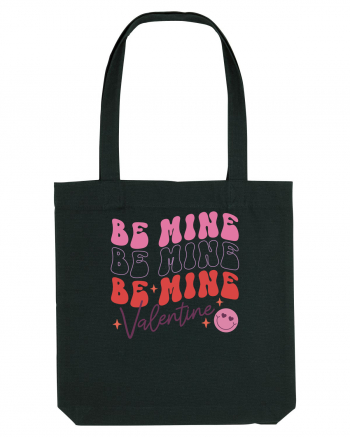 Retro Chic Valentine - Be mine 3 times Black