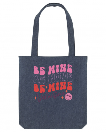 Retro Chic Valentine - Be mine 3 times Midnight Blue