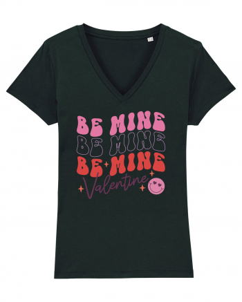 Retro Chic Valentine - Be mine 3 times Black