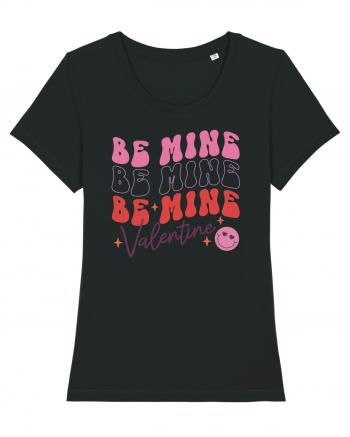 Retro Chic Valentine - Be mine 3 times Black