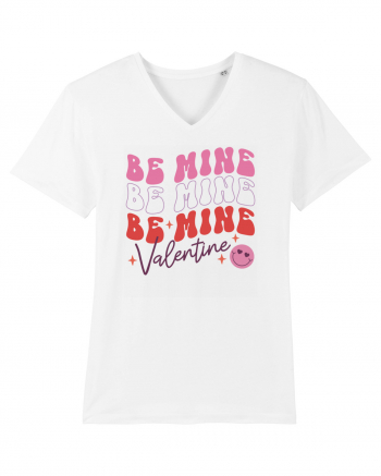 Retro Chic Valentine - Be mine 3 times White