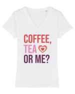 Retro Chic Valentine - Coffe, tea or me Tricou mânecă scurtă guler V Damă Evoker