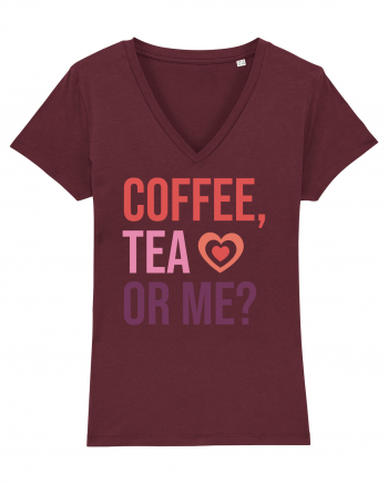 Retro Chic Valentine - Coffe, tea or me Burgundy