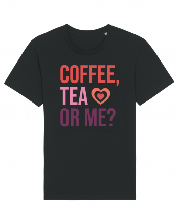 Retro Chic Valentine - Coffe, tea or me Black