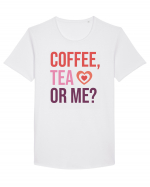 Retro Chic Valentine - Coffe, tea or me Tricou mânecă scurtă guler larg Bărbat Skater