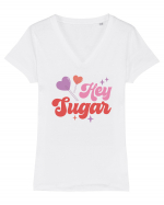 Retro Chic Valentine - Hey sugar Tricou mânecă scurtă guler V Damă Evoker