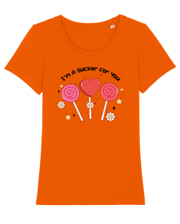 Retro Chic Valentine - I am a sucker for you Bright Orange