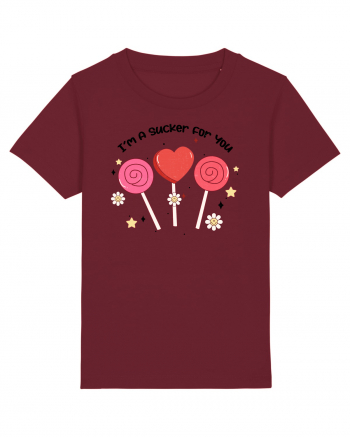 Retro Chic Valentine - I am a sucker for you Burgundy