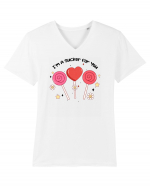 Retro Chic Valentine - I am a sucker for you Tricou mânecă scurtă guler V Bărbat Presenter