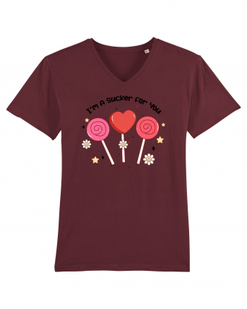 Retro Chic Valentine - I am a sucker for you Burgundy