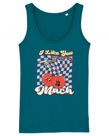 Retro Chic Valentine - I love you cherry much Ocean Depth