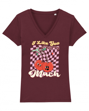 Retro Chic Valentine - I love you cherry much Burgundy