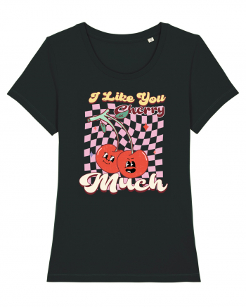 Retro Chic Valentine - I love you cherry much Black