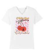 Retro Chic Valentine - I love you cherry much Tricou mânecă scurtă guler V Bărbat Presenter