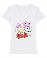 Retro Chic Valentine - In my lover era Tricou mânecă scurtă guler V Damă Evoker