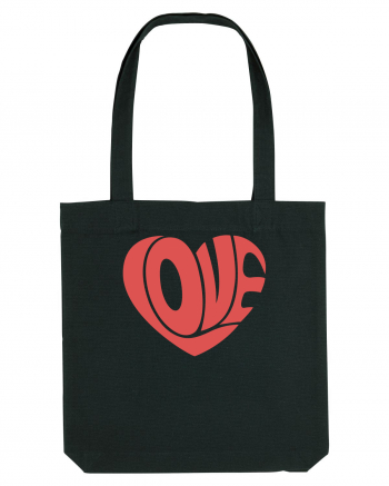 Retro Chic Valentine - Love in heart Black