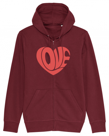 Retro Chic Valentine - Love in heart Burgundy