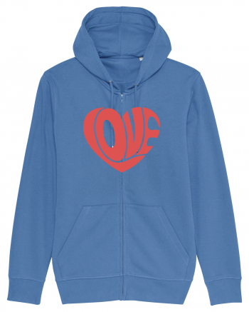 Retro Chic Valentine - Love in heart Bright Blue