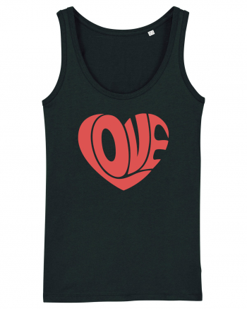 Retro Chic Valentine - Love in heart Black