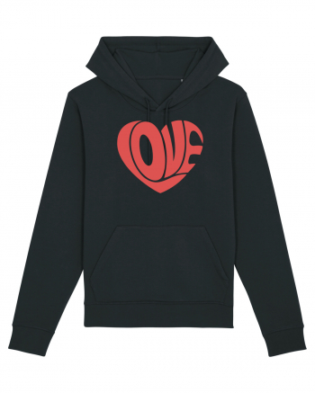 Retro Chic Valentine - Love in heart Black