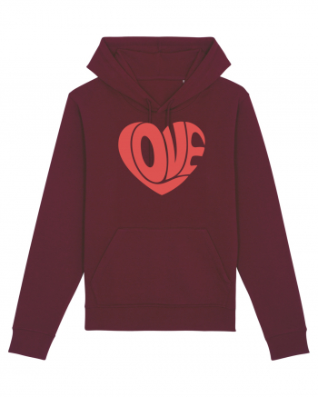 Retro Chic Valentine - Love in heart Burgundy