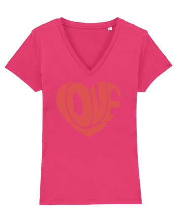 Retro Chic Valentine - Love in heart Raspberry