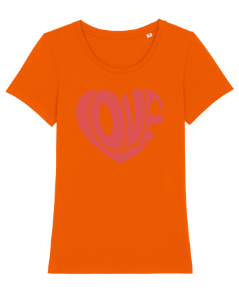 Retro Chic Valentine - Love in heart Bright Orange