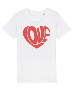 Retro Chic Valentine - Love in heart Tricou mânecă scurtă  Copii Mini Creator