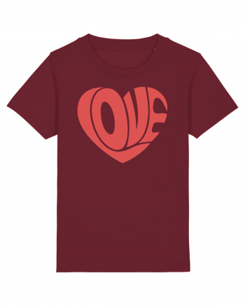 Retro Chic Valentine - Love in heart Burgundy