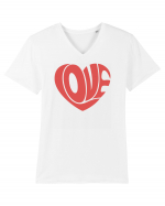 Retro Chic Valentine - Love in heart Tricou mânecă scurtă guler V Bărbat Presenter