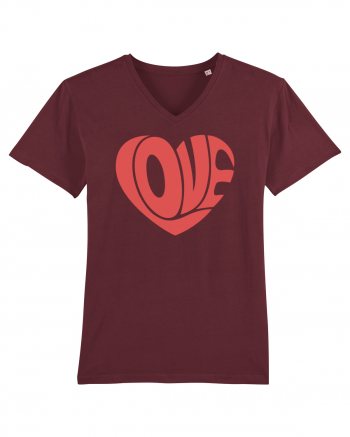 Retro Chic Valentine - Love in heart Burgundy