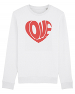 Retro Chic Valentine - Love in heart Bluză mânecă lungă Unisex Rise