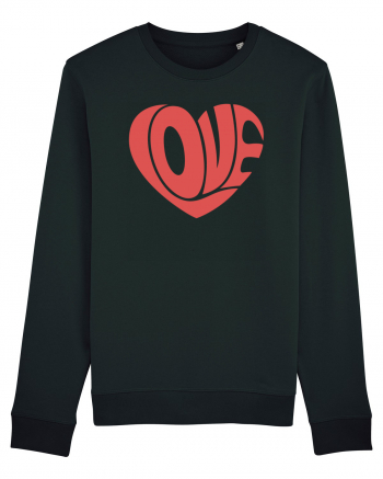 Retro Chic Valentine - Love in heart Black